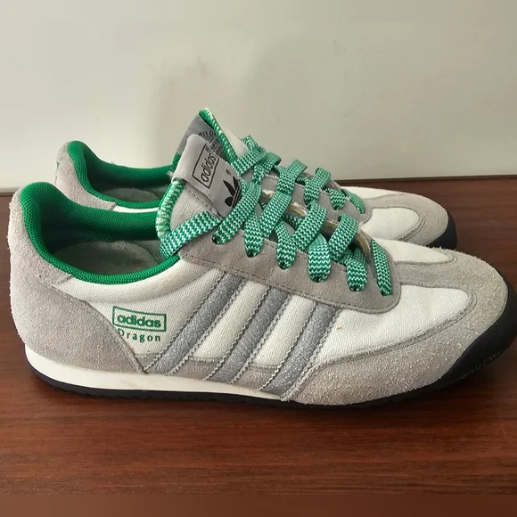ADIDAS DragonTrainers Men's Gray & Green Sneakers, Shoes - Picture 2 of 9